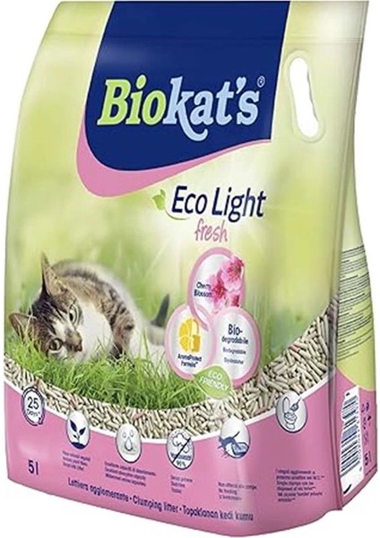 Biokat's Eco Light Fresh Cherry Blossom Pelet Kedi Kumu 5 Lt fiyatları