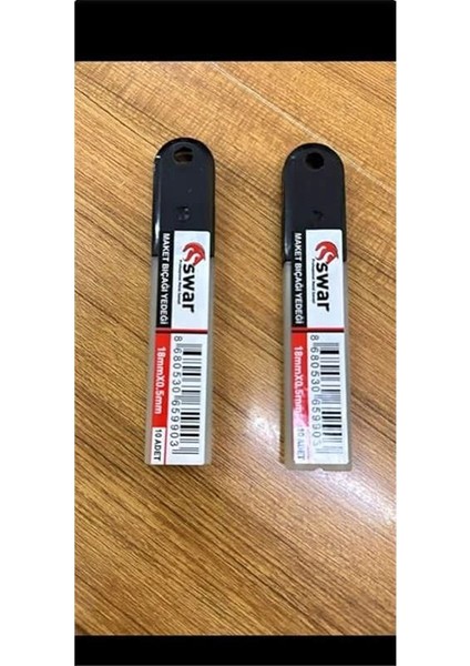 Maket Bıçağı Yedeği, 18 mm x 0,5 Mm, Karbon Çelik, Ultra Keskin, Dayanıklı Uç, 7 Kırımlı modelleri