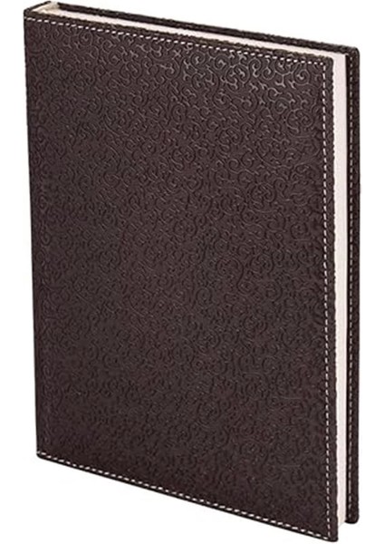 4913 Defter 17X24 Cm. Kareli̇ 160 Yapraklı Suni Deri Hilton Desen Kapaklı Kahverengi, Kahverengi
