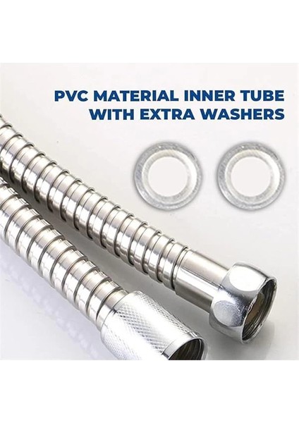 Spiralli Örgülü Duş Hortumu,banyo Duş Hortumu (1,5 Metre) (Krom) modelleri