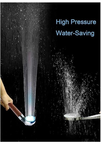 Duş Başlığı, Su Tasarruflu, Yüksek Basınçlı Güçlendirme, 7 Renk Değişimli LED Duş Başlığı fırsatları