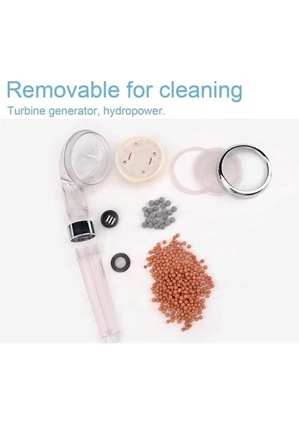 Duş Başlığı, Su Tasarruflu, Yüksek Basınçlı Güçlendirme, 7 Renk Değişimli LED Duş Başlığı