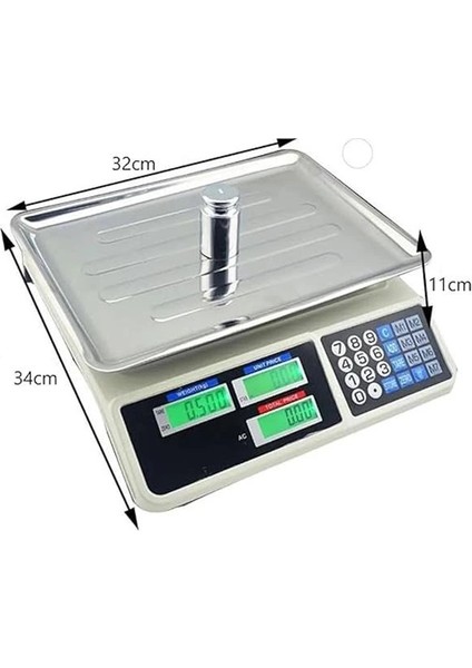 Elektronik Dijital Terazi, Bakkal Manav Market ve Kasap Kullanımına Uygun, 40 kg Kapasite indirimleri