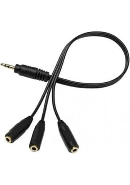 3 Lü Stereo Çoklayıcı 3 x 3.5 mm Aux Ses Sistemi Kablosu fiyatları