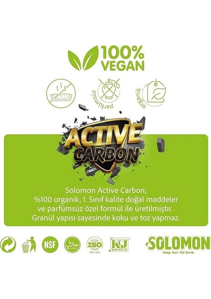 Active Carbon 500 gr Koku Giderici - Kedi Kumu Koku Giderici Kokusuz Kedi Tuvaleti Doğal Kum