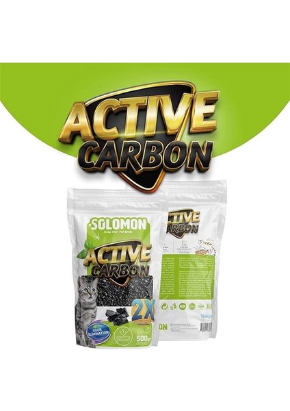 Active Carbon 500 gr Koku Giderici - Kedi Kumu Koku Giderici Kokusuz Kedi Tuvaleti Doğal Kum