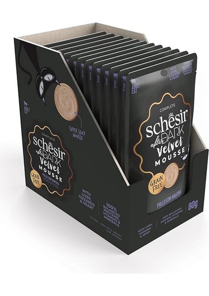 After Dark Tavuk ile Ördek Mus Yetişkin Kedi Pouch 80G modelleri