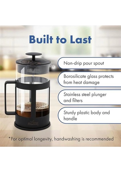 FY04 Kahve ve Bitki Çayı Için French Press, 800 ml modelleri