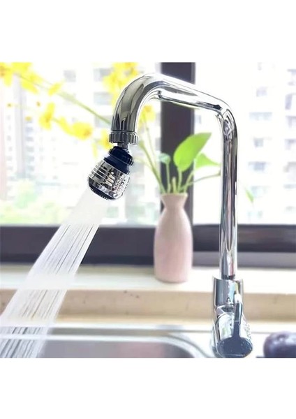 360° Dönebilen Su Tasarruflu Musluk Başlığı | 2 Modlu Akış | Kolay Montaj | Mutfak ve Banyo Için