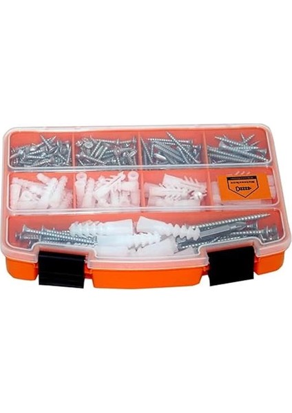 Netzerkoz All Essential Fasteners 320PARÇA 12 Çeşit Vida Seti, Dübelli Sunta Vidası Seti,matkap Ucu