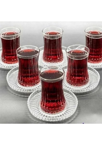 Pasabahce Paşabahçe Elysia Çay Takımı Seti 12 Parça Set Rinana Çay Tabağı 42901, Pasabahce, Şeffaf modelleri
