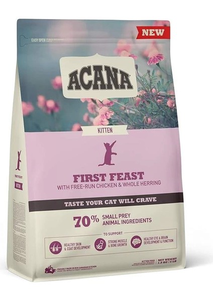 First Feast Kuru Yavru Kedi Maması, 1.8 Kg, Her Boydan Cins Için fiyatları