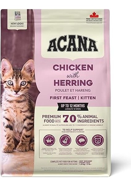 First Feast Kuru Yavru Kedi Maması, 1.8 Kg, Her Boydan Cins Için