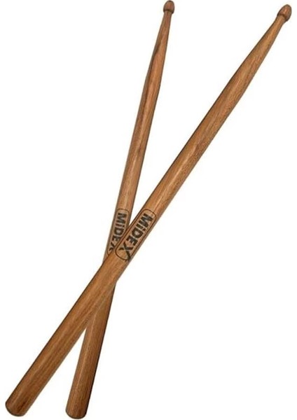Midex OAK-110-7A Ahşap Meşe Ağacı Bateri Baget Davul Bageti 7A Drumsticks (1 Çift)