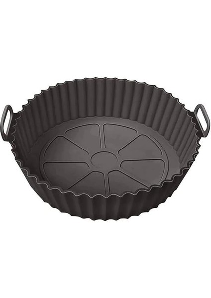Yeniden Kullanılabilir Xl Airfryer Silikon Pişirme Kabı 23 cm Bpa Içermez Airfryer