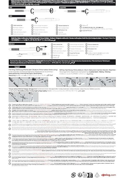 Fineliner, Ince Keçe Uçlu Kalem 0.4 Mm, 10'lu Paket, Karışık Renkler