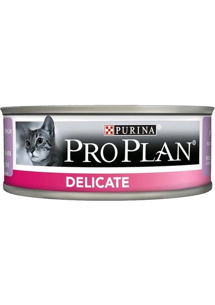 Delicate Hindili Konserve Yaş Yetişkin Kedi Maması 24 x 85 G