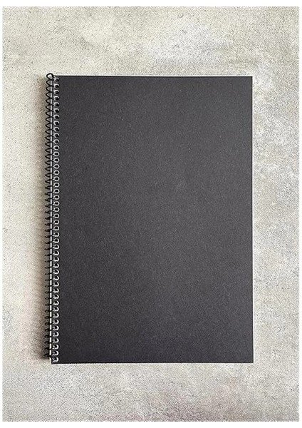Çizgisiz Spiralli Not Defteri, A4 Boyut (21X29,7 Cm), 60 Yaprak, 90GR. Ivory Kağıt