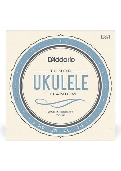 D'addario EJ87T Ukulele Tel Seti, Tenor, Titanium, Warm Bright fiyatları