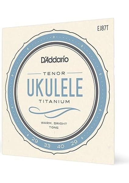 D'addario EJ87T Ukulele Tel Seti, Tenor, Titanium, Warm Bright indirimleri