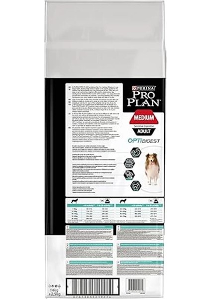 Orta Irk Yetişkin Kuru Köpek Maması Kuzu Etli 14+2.5 kg