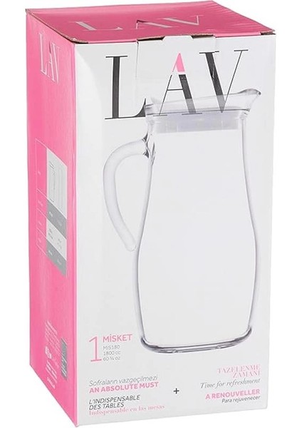 Misket Tekli Sürahi, 1.8 L Hacim, Cam, Beyaz indirimleri