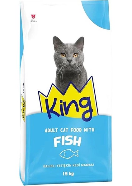 King Balıklı Kedi Maması 15KG