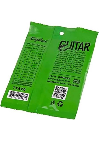 TX620 Akustik Gitar Teli 10-47 Takım Tel indirimleri