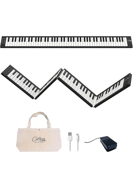 Carry-On 88 Anahtar Siyah Taşınabilir Katlanır Dijital Piyano Blackstar USB Mıdı Denetleyicisi ile