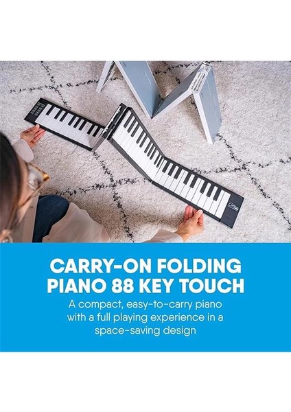 Carry-On 88 Anahtar Siyah Taşınabilir Katlanır Dijital Piyano Blackstar USB Mıdı Denetleyicisi ile fiyatları