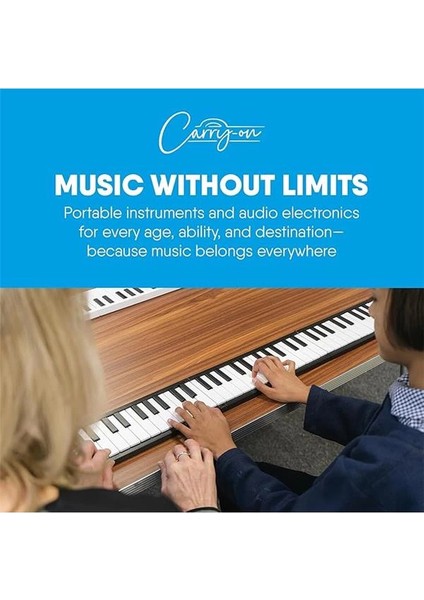 Carry-On 88 Anahtar Siyah Taşınabilir Katlanır Dijital Piyano Blackstar USB Mıdı Denetleyicisi ile