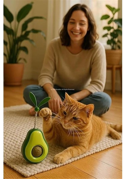 Avokado Şekilli Kedi Oyuncağı, Catnip Toplu Hacıyatmaz, Mama Dağıtıcılı Zeka Geliştirici fırsatları