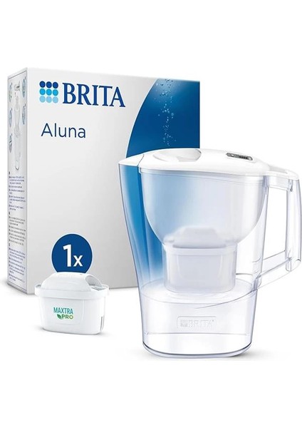 Aluna Cool 1x Maxtra Pro All-In-1 Filtreli Su Arıtma Sürahisi - Beyaz (2,4 Lt)