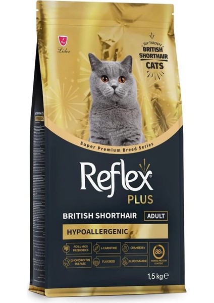 Plus British Shorthair Yetişkin Kedi Mamasi 1.5 kg