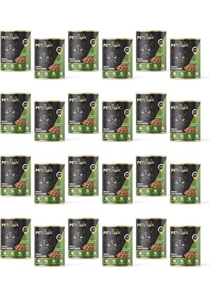 Konserve Kedi Maması Yetişkin Kuzu Etli, Parça Etli 415 gr 24 Adet Yaş Mama Düşük Tahıllı modelleri