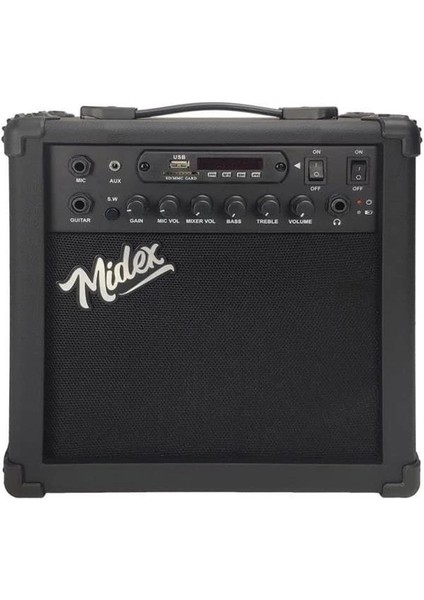 MGA-25BK Elektro Gitar Amfisi 25 Watt USB Bluetooth Şarjlı 2 Girişli fırsatları