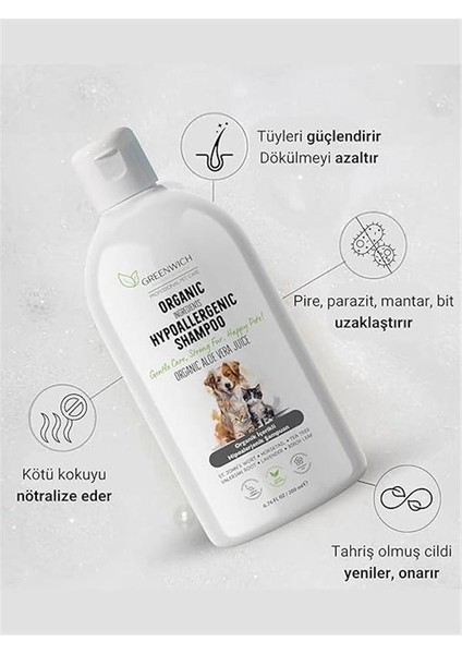 Hipoalerjenik Pet Şampuanı, Köpek ve Kedi Için, 200 ml modelleri