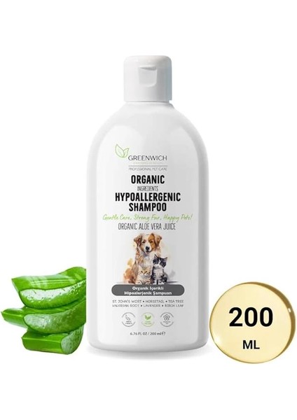 Hipoalerjenik Pet Şampuanı, Köpek ve Kedi Için, 200 ml