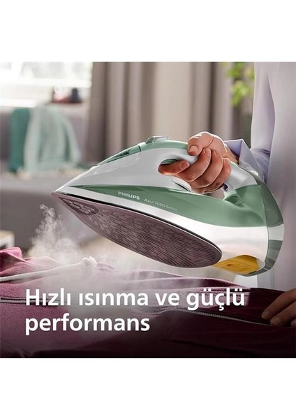 Philips 7000 Series Azur Buharlı Ütü - 2600W Güç, 220G Buhar, Damlama Önleme Sistemi, Steamglide