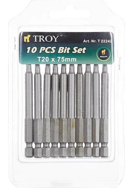 T 22242 Torx Bits Uç Seti, T20 x 75 mm