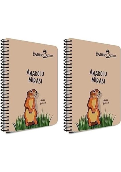 Faber-Castell Spiralli Defter, A4, 80 Yaprak, 70G Kağıt, Çizgili, Anadolu Mirası Desenli, 500 Mikron