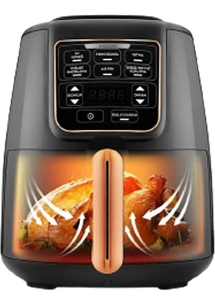 Air Pro Cook Xl 2 In 1 Konuşan Airfryer Siyah Copper fırsatları