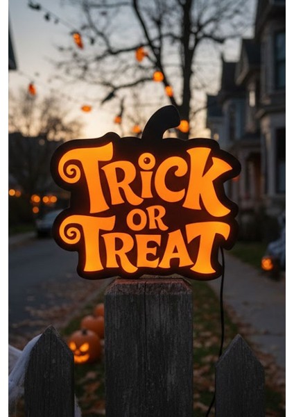 Şeker Mi Şaka Mı Cadılar Bayramı Tasarımlı Dekoratif Aydınlatma fiyatları