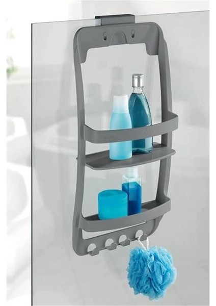 Plastik Banyo Rafı (Gri)