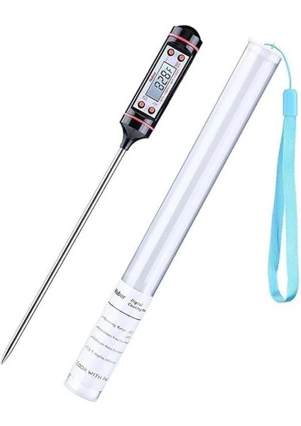 Dijital Mutfak Termometresi – 3 Saniyede Hızlı Okuma | Katlanabilir Çelik Prob, LCD Ekranlı Et modelleri