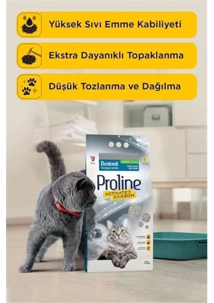 Aktif Karbonlu Topaklanan Kedi Kumu 10 Lt modelleri