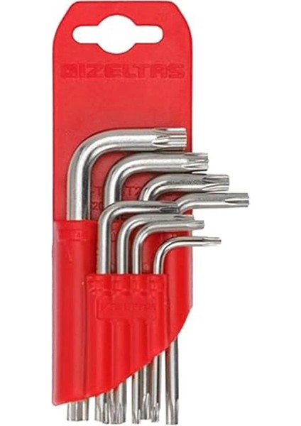 Izeltaş 4910007108 Torx Allen Anahtarlar, Kırmızı/siyah/krom, 8'li fiyatları