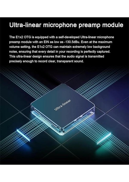 Topping Professional E1X2 Otg | Black Yüksek Kalite Usb-C Ses Kartı: 1-Giriş/2-Çıkış 24BIT/192KHZ