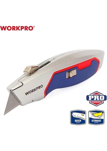 WP213011 Ağır Hizmet Alüminyum Gövde Geri Çekilebilir Rötuş Maket Bıçağı + 3 Adet Yedek fiyatları