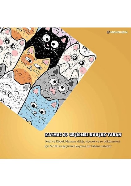 Mama ve Su Evcil Hayvan Beslenme Matı, Kolay Temizlenen Emici Su Geçirmez Kumaş, Küçük Orta modelleri